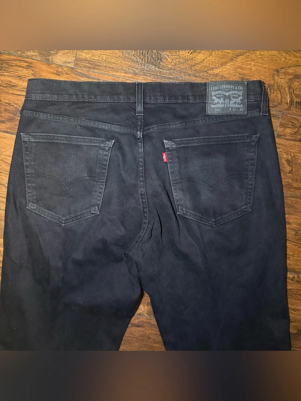 Levi's 541 36x30 Black Athletic Taper Classic Jeans Minimalist Edgy Grunge